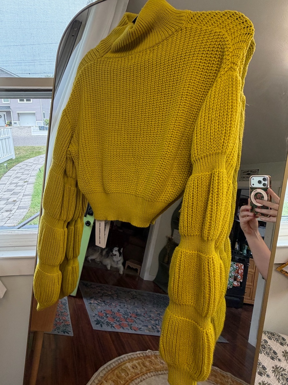 Rehab Lab bubble sleeve sweater NWT